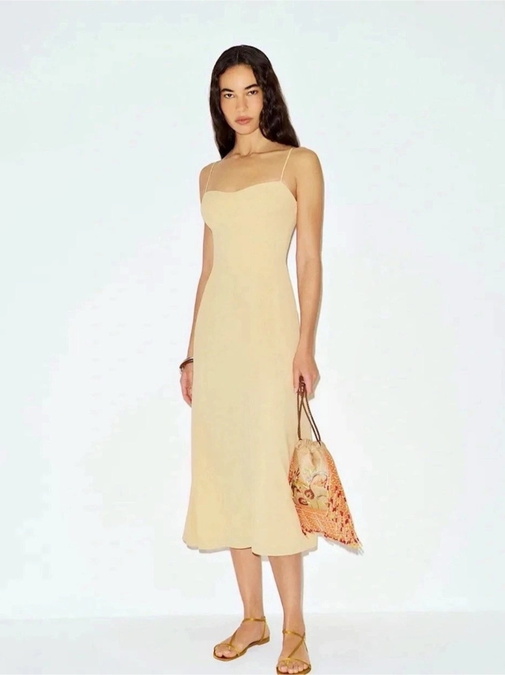 Reformation Milica dress in Parmesan